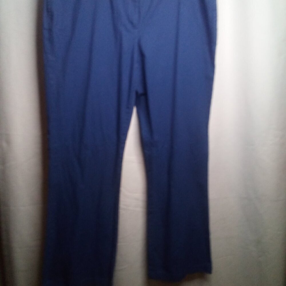 Lands' End Pants 14 Women Pockets Straight Blue - Picture 14 of 16